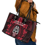 New Zealand Maori Language Week Leather Tote Bag Te Wiki O Te Reo Maori Hei Tiki