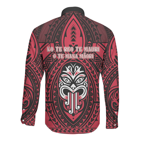 New Zealand Maori Language Week Long Sleeve Button Shirt Te Wiki O Te Reo Maori Hei Tiki