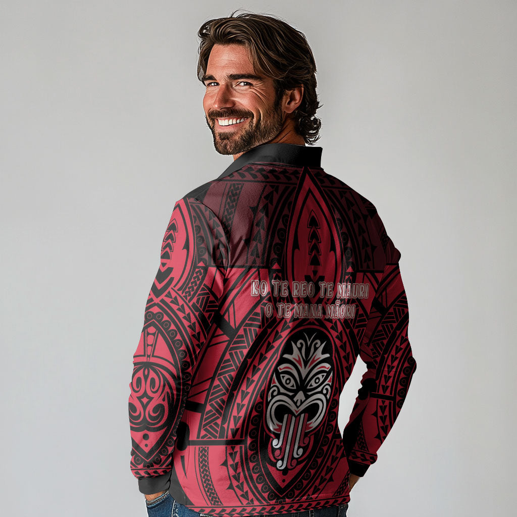 New Zealand Maori Language Week Long Sleeve Polo Shirt Te Wiki O Te Reo Maori Hei Tiki