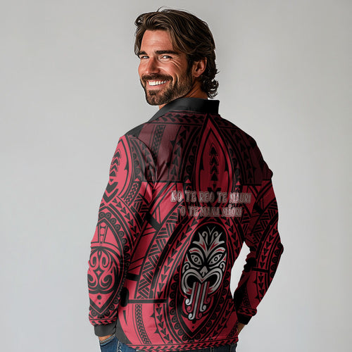 New Zealand Maori Language Week Long Sleeve Polo Shirt Te Wiki O Te Reo Maori Hei Tiki