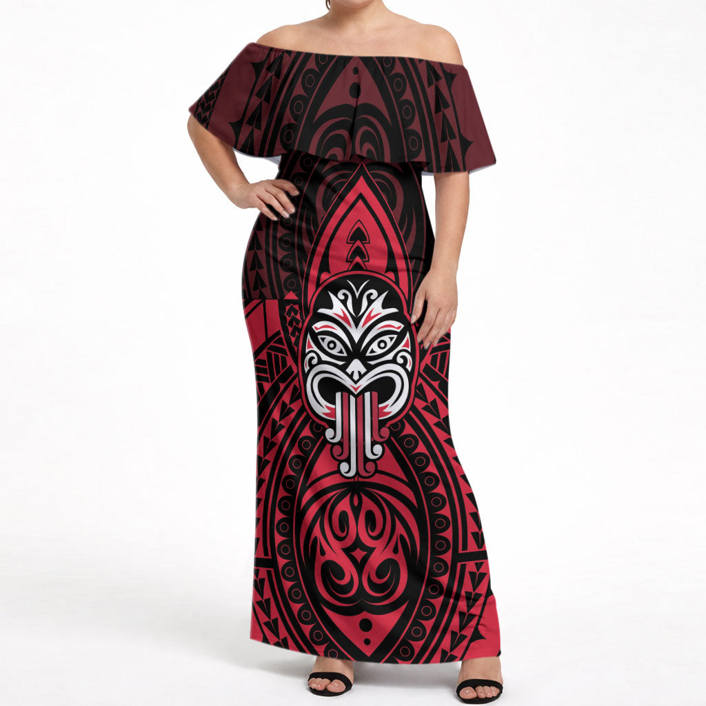 New Zealand Maori Language Week Off Shoulder Maxi Dress Te Wiki O Te Reo Maori Hei Tiki