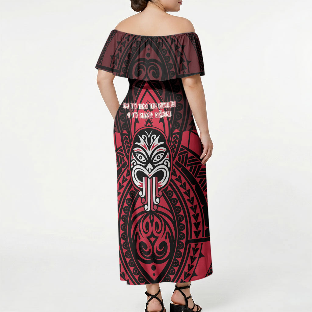 New Zealand Maori Language Week Off Shoulder Maxi Dress Te Wiki O Te Reo Maori Hei Tiki