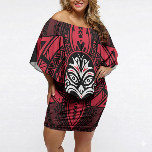 New Zealand Maori Language Week Off Shoulder Short Dress Te Wiki O Te Reo Maori Hei Tiki