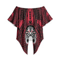 New Zealand Maori Language Week Off Shoulder Wrap Waist Top Te Wiki O Te Reo Maori Hei Tiki