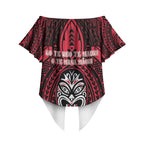 New Zealand Maori Language Week Off Shoulder Wrap Waist Top Te Wiki O Te Reo Maori Hei Tiki