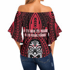 New Zealand Maori Language Week Off Shoulder Wrap Waist Top Te Wiki O Te Reo Maori Hei Tiki