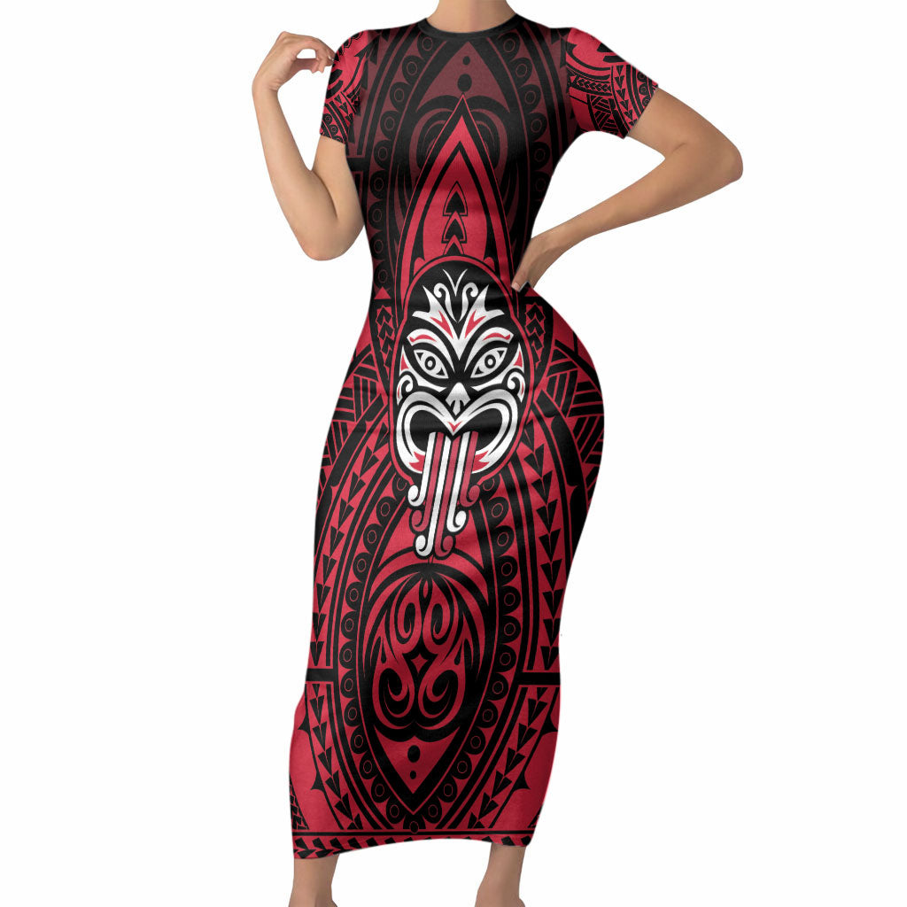 New Zealand Maori Language Week Short Sleeve Bodycon Dress Te Wiki O Te Reo Maori Hei Tiki