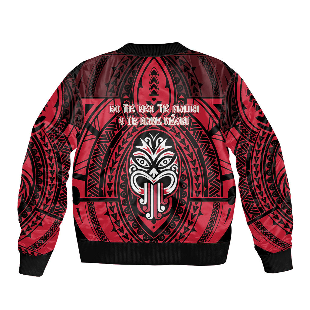 New Zealand Maori Language Week Sleeve Zip Bomber Jacket Te Wiki O Te Reo Maori Hei Tiki