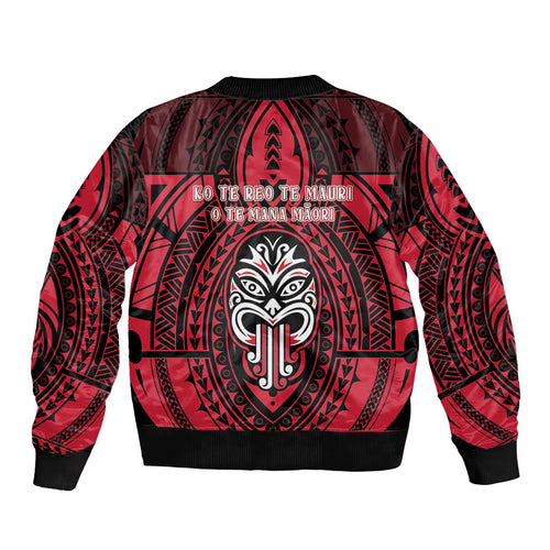 New Zealand Maori Language Week Sleeve Zip Bomber Jacket Te Wiki O Te Reo Maori Hei Tiki