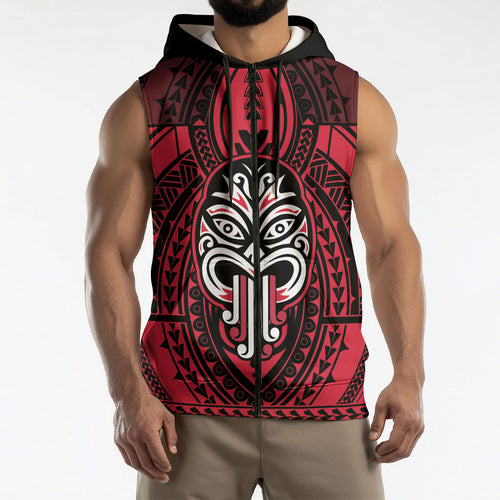 New Zealand Maori Language Week Sleeveless Zip Hoodie Te Wiki O Te Reo Maori Hei Tiki