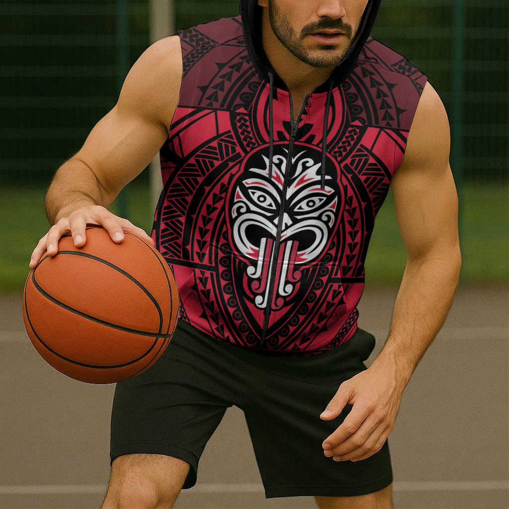 New Zealand Maori Language Week Sleeveless Zip Hoodie Te Wiki O Te Reo Maori Hei Tiki