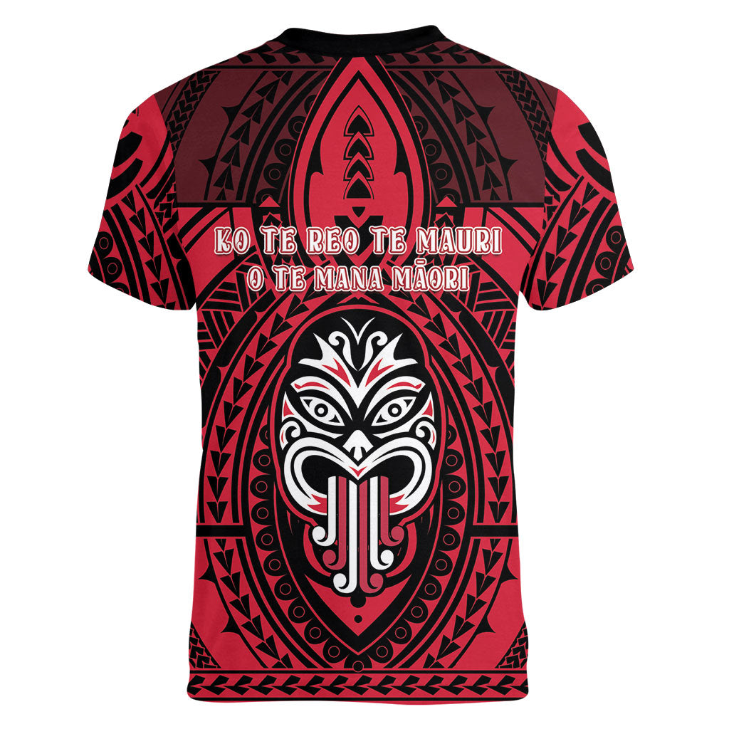 New Zealand Maori Language Week Women V-Neck T-Shirt Te Wiki O Te Reo Maori Hei Tiki