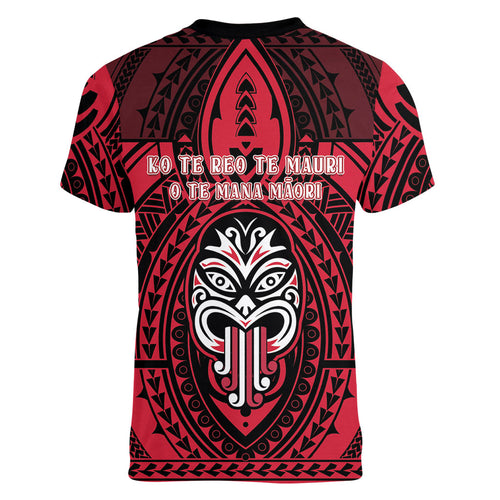 New Zealand Maori Language Week Women V-Neck T-Shirt Te Wiki O Te Reo Maori Hei Tiki