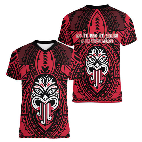 New Zealand Maori Language Week Women V-Neck T-Shirt Te Wiki O Te Reo Maori Hei Tiki