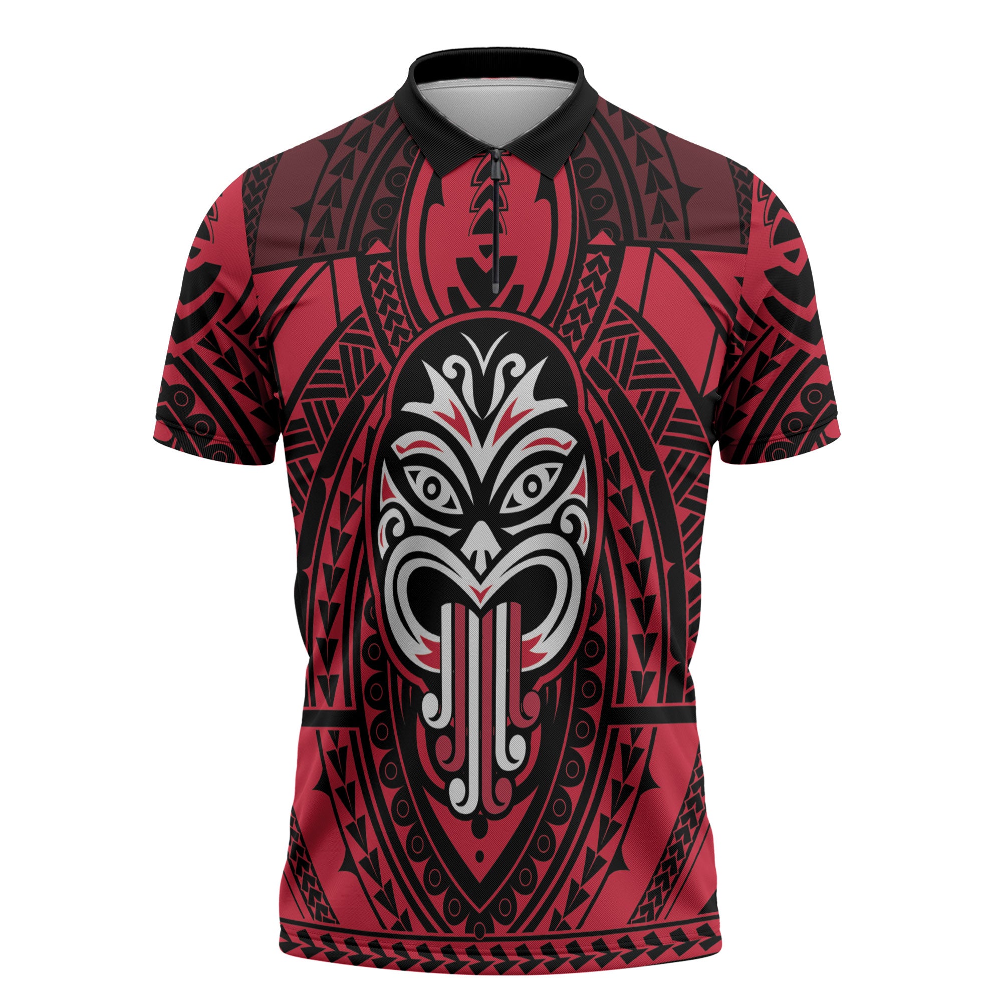 New Zealand Maori Language Week Zipper Polo Shirt Te Wiki O Te Reo Maori Hei Tiki