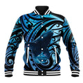 New Zealand Matariki Baseball Jacket Maori Humpback Whale Galaxy