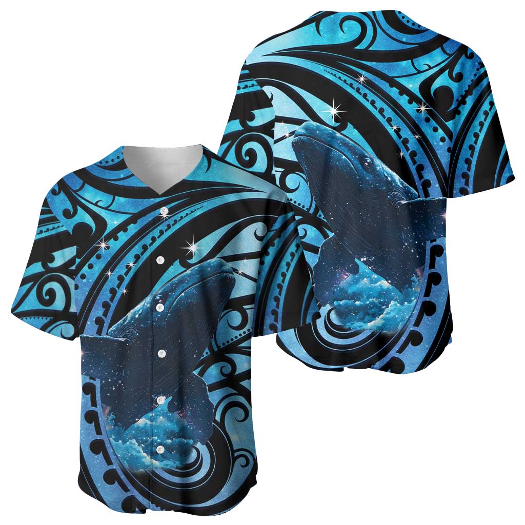 New Zealand Matariki Baseball Jersey Maori Humpback Whale Galaxy
