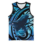 New Zealand Matariki Basketball Jersey Maori Humpback Whale Galaxy