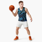 New Zealand Matariki Basketball Jersey Maori Humpback Whale Galaxy