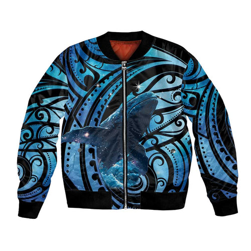 New Zealand Matariki Bomber Jacket Maori Humpback Whale Galaxy