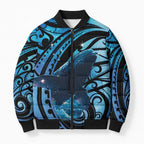 New Zealand Matariki Bomber Puffer Jacket Maori Humpback Whale Galaxy