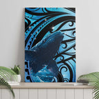 New Zealand Matariki Canvas Wall Art Maori Humpback Whale Galaxy
