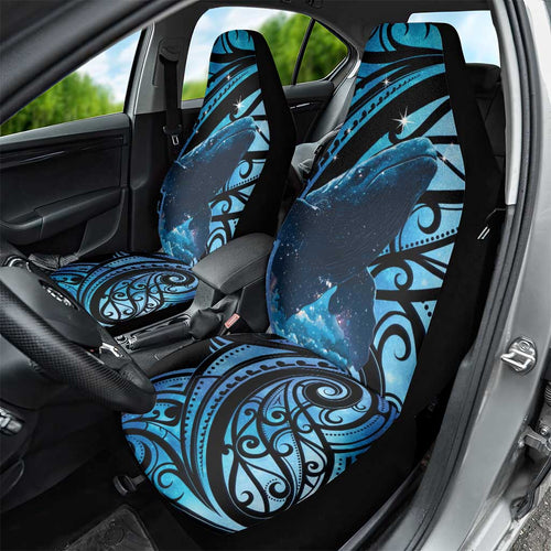 New Zealand Matariki Car Seat Cover Maori Humpback Whale Galaxy