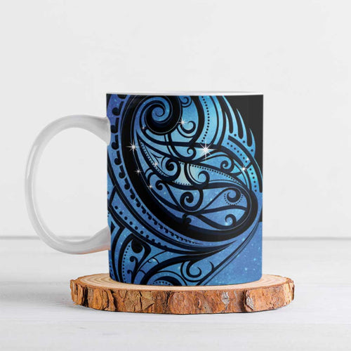 New Zealand Matariki Ceramic Mug Maori Humpback Whale Galaxy