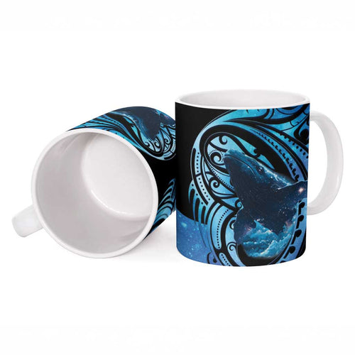 New Zealand Matariki Ceramic Mug Maori Humpback Whale Galaxy