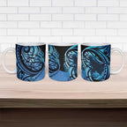 New Zealand Matariki Ceramic Mug Maori Humpback Whale Galaxy