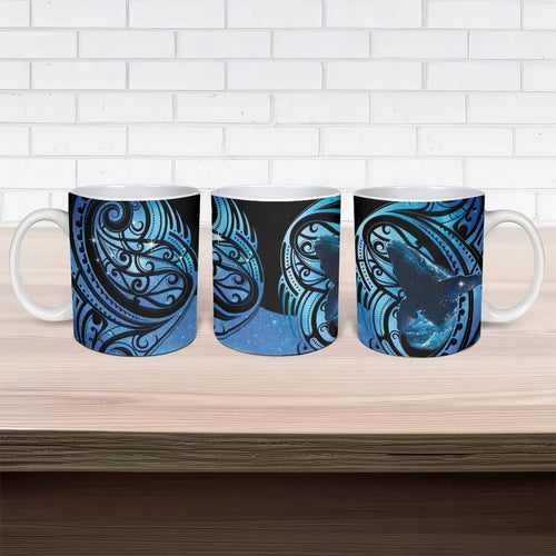 New Zealand Matariki Ceramic Mug Maori Humpback Whale Galaxy