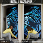 New Zealand Matariki Door Cover Maori Humpback Whale Galaxy