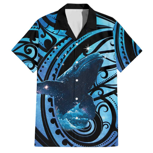 New Zealand Matariki Family Matching Mermaid Dress and Hawaiian Shirt Maori Humpback Whale Galaxy