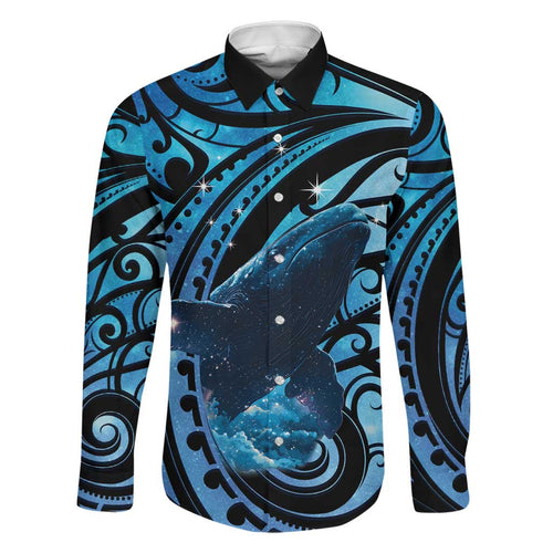 New Zealand Matariki Family Matching Tank Maxi Dress and Hawaiian Shirt Maori Humpback Whale Galaxy