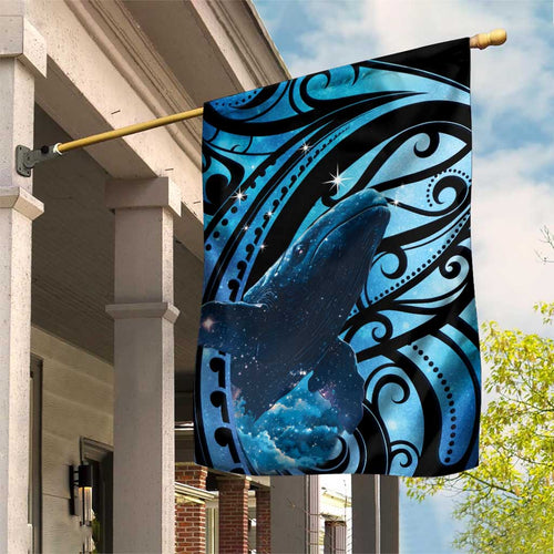 New Zealand Matariki Garden Flag Maori Humpback Whale Galaxy