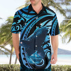 New Zealand Matariki Hawaiian Shirt Maori Humpback Whale Galaxy