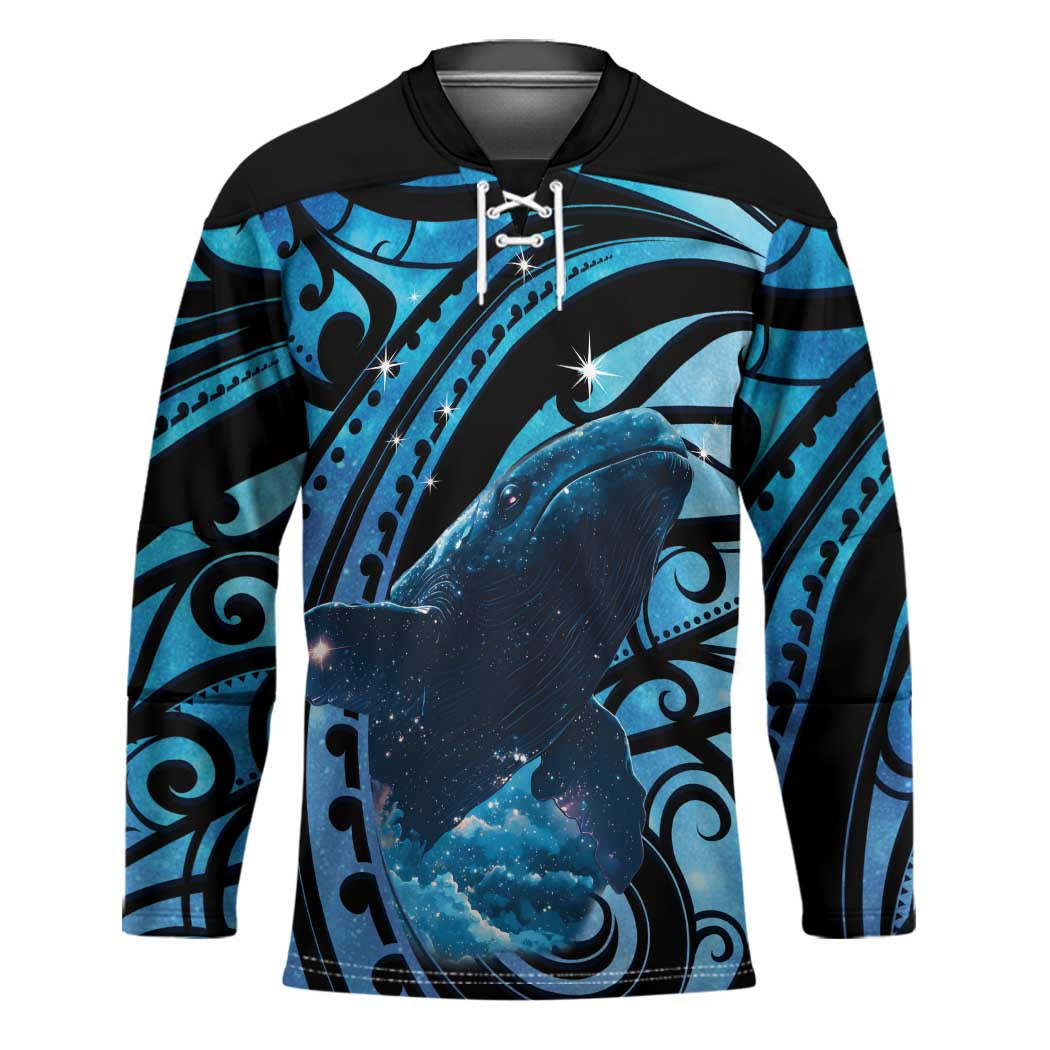 New Zealand Matariki Hockey Jersey Maori Humpback Whale Galaxy