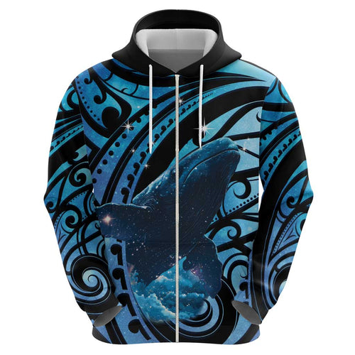 New Zealand Matariki Hoodie Maori Humpback Whale Galaxy