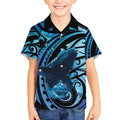 New Zealand Matariki Kid Hawaiian Shirt Maori Humpback Whale Galaxy