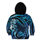 New Zealand Matariki Kid Hoodie Maori Humpback Whale Galaxy