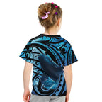New Zealand Matariki Kid T Shirt Maori Humpback Whale Galaxy