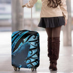 New Zealand Matariki Luggage Cover Maori Humpback Whale Galaxy