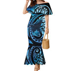 New Zealand Matariki Mermaid Dress Maori Humpback Whale Galaxy