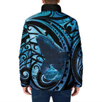 New Zealand Matariki Padded Jacket Maori Humpback Whale Galaxy