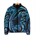 New Zealand Matariki Padded Jacket Maori Humpback Whale Galaxy
