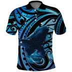 New Zealand Matariki Polo Shirt Maori Humpback Whale Galaxy