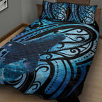 New Zealand Matariki Quilt Bed Set Maori Humpback Whale Galaxy