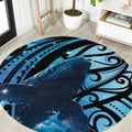 New Zealand Matariki Round Carpet Maori Humpback Whale Galaxy