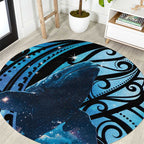 New Zealand Matariki Round Carpet Maori Humpback Whale Galaxy
