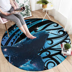 New Zealand Matariki Round Carpet Maori Humpback Whale Galaxy
